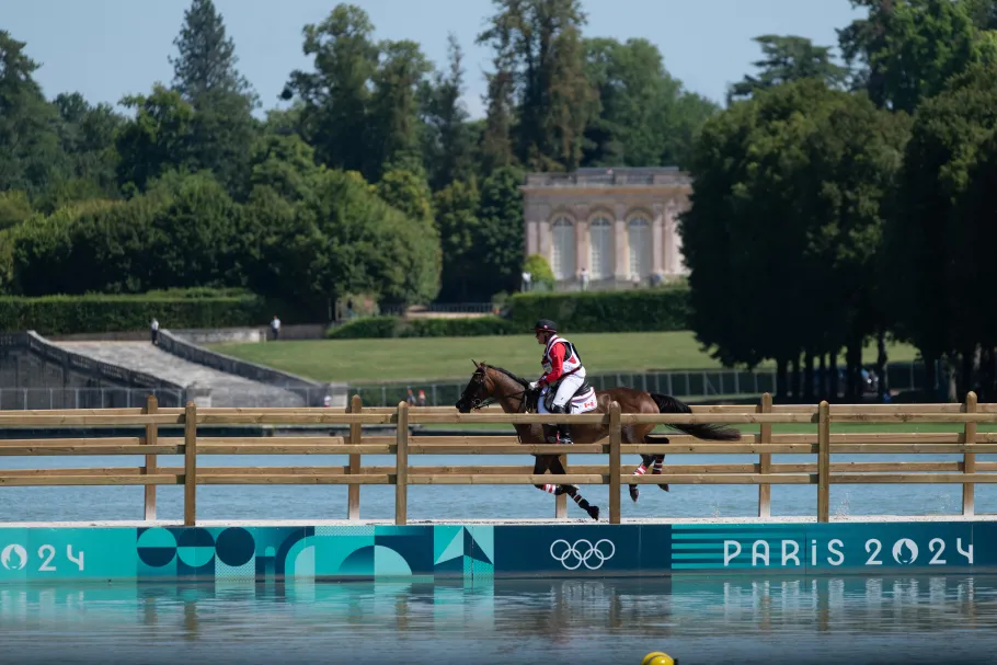 Épreuve de cross-country dans le parc du château de Versailles
