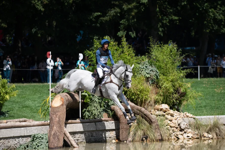 Épreuve de cross-country dans le parc du château de Versailles