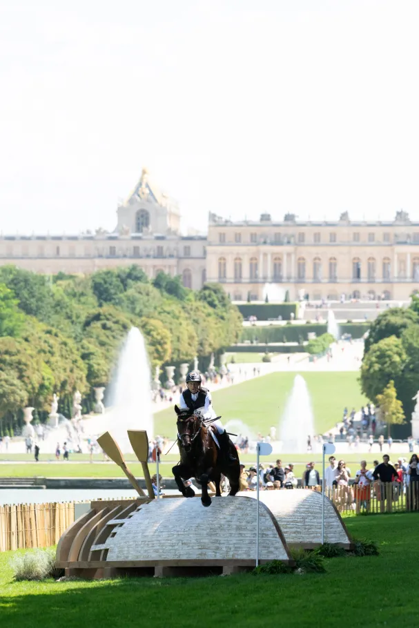 Épreuve de cross-country dans le parc du château de Versailles