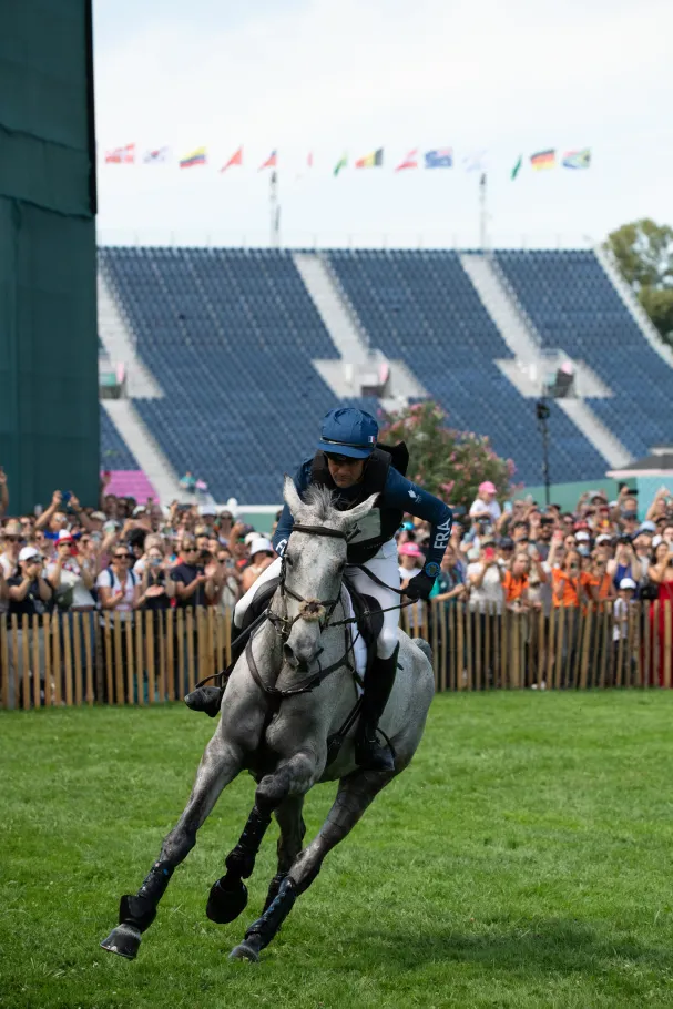 Épreuve de cross-country dans le parc du château de Versailles