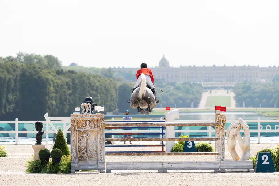 Epreuves d'équitation au château de Versailles