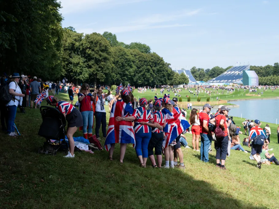 Supporters anglais lors de l'épreuve de cross country